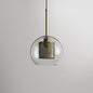 Modern Clear Glass Pendant Light for Dining Table - 1 Hanging Fixture