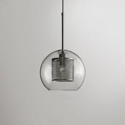 Modern Clear Glass Pendant Light for Dining Table - 1 Hanging Fixture