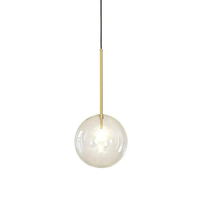 Modern Clear Glass Pendant Light With Gold Finish - Decorbites