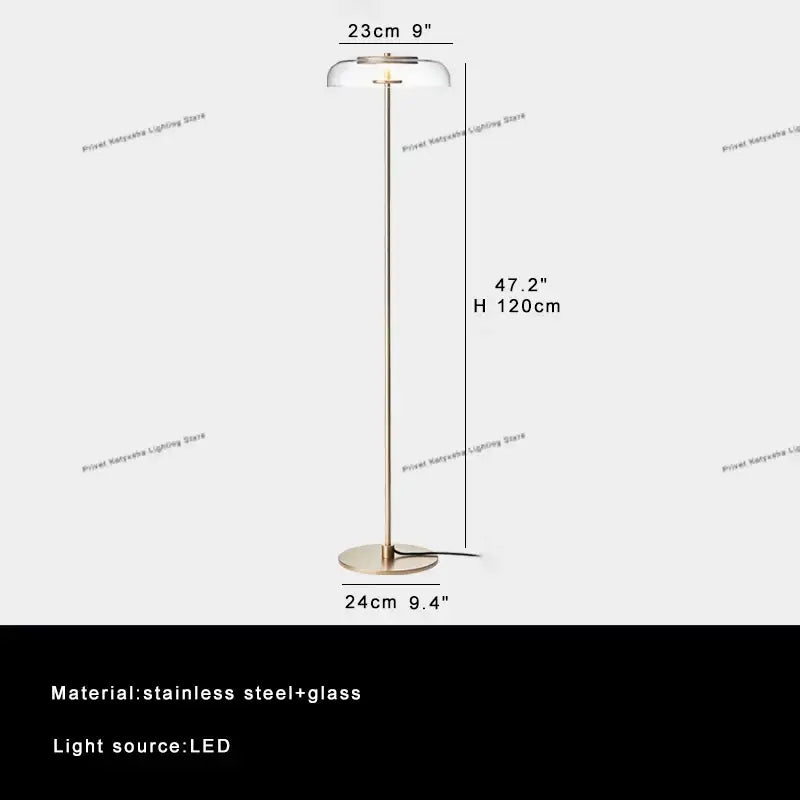 Modern clear glass table lamp with a slender gold stainless steel stand perfect for bedroom decorbites clear glass lighting