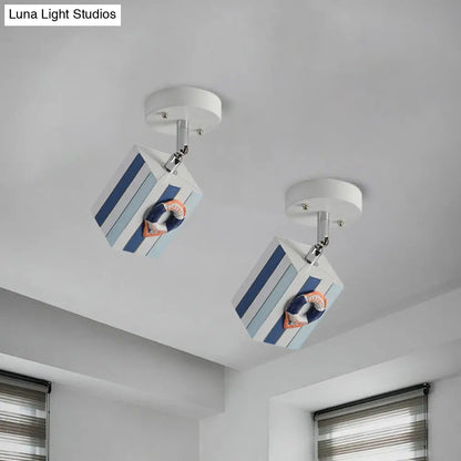 DecorBites™ DecorBites™ Modern Clear Resin Ceiling Light - 1 Bright Cube Design