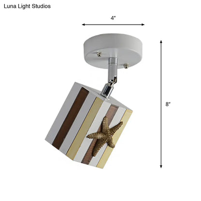 DecorBites™ DecorBites™ Modern Clear Resin Ceiling Light - 1 Bright Cube Design