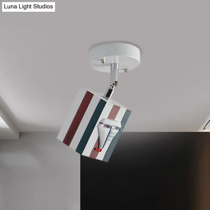 DecorBites™ DecorBites™ Modern Clear Resin Ceiling Light - 1 Bright Cube Design