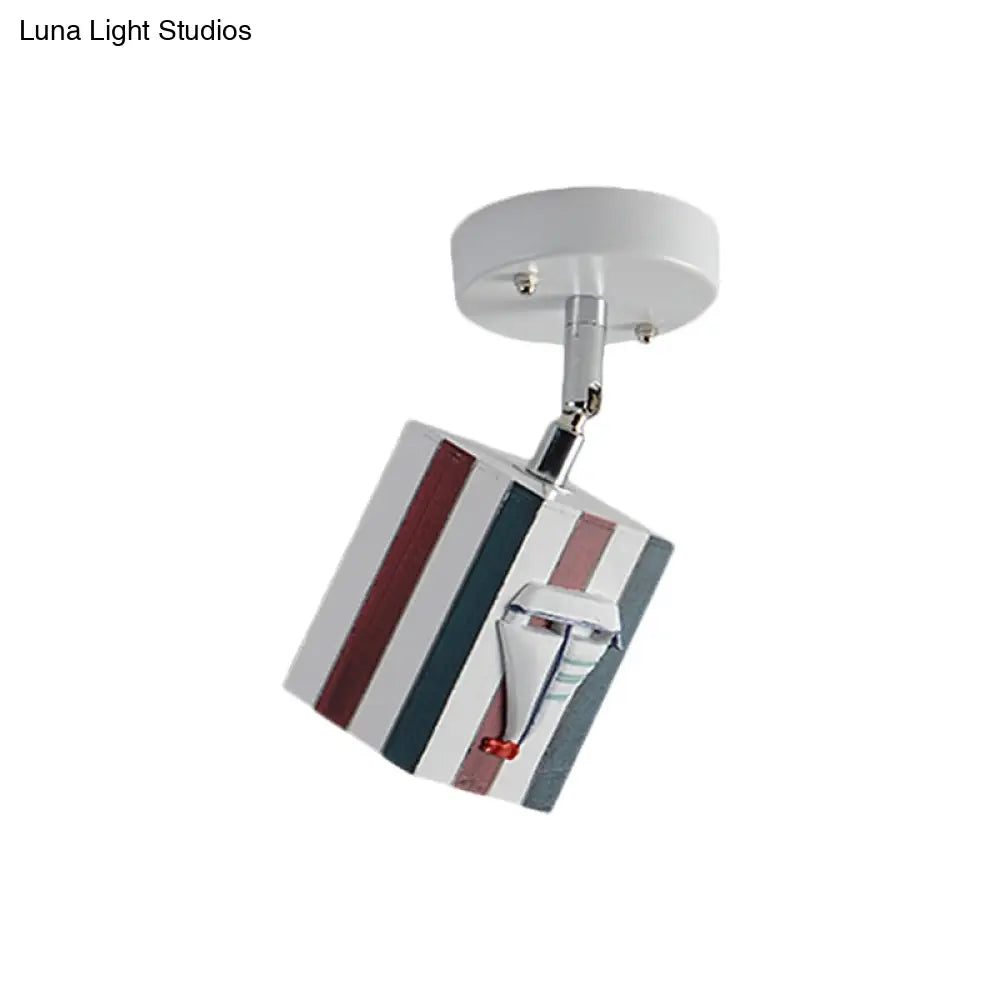 DecorBites™ DecorBites™ Modern Clear Resin Ceiling Light - 1 Bright Cube Design