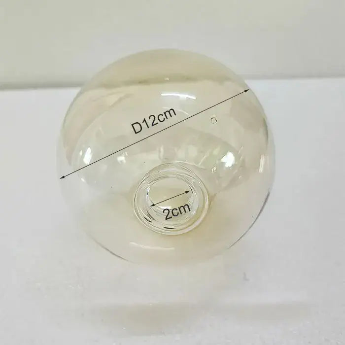 Modern clear glass shade replacement balloon with 12cm diameter and 2cm base opening for living room globe