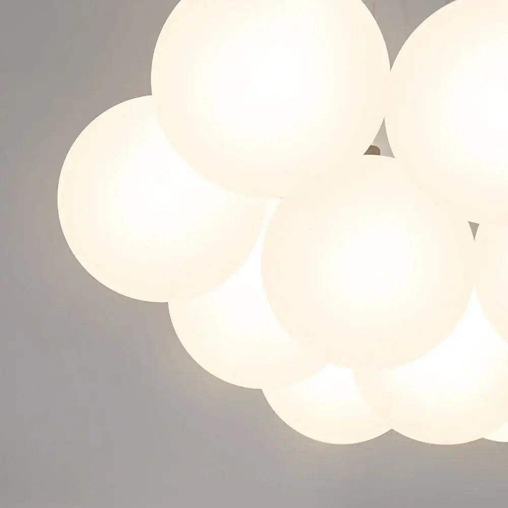 Modern cloud frosted bubble glass ball pendant light with soft frosted glass globes for living room decorbites bubble glass