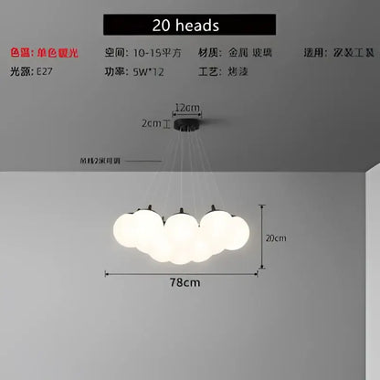 Modern cloud frosted glass ball pendant light with white glass and black metal mount for living room decorbites glass ball led