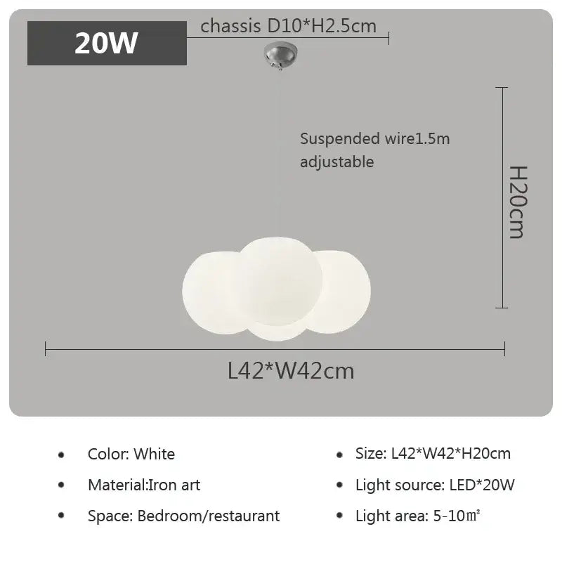 Modern cloud glass ball milky white chandelier with white cloud-shaped iron art pendant and led lighting for living room decorbites glass ball