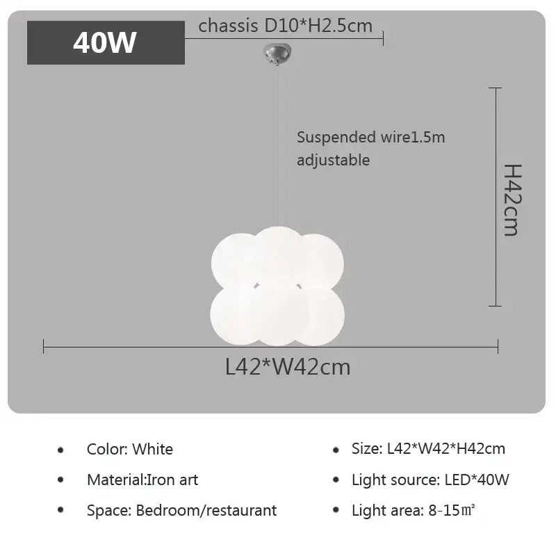Modern cloud glass ball milky white chandelier with white iron art cloud pendant and 40w led bulb for living room decorbites glass ball