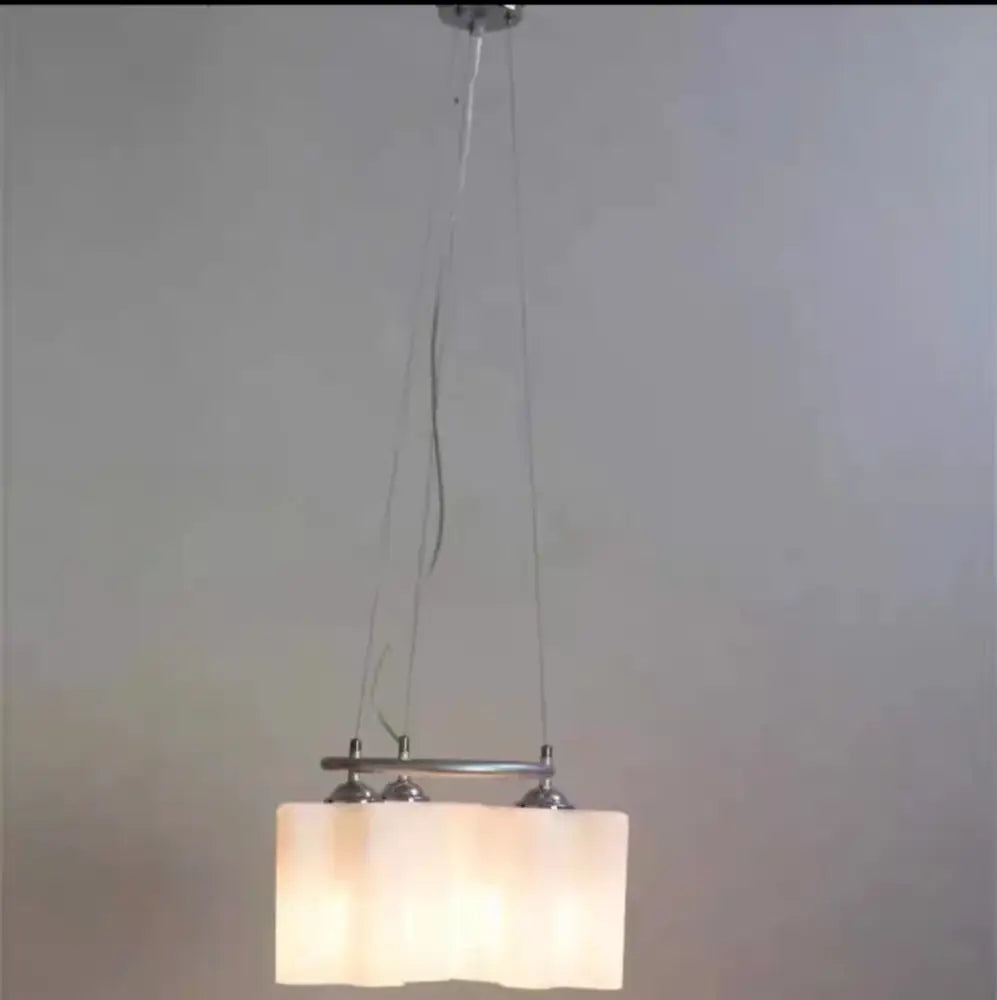 Modern cloud glass led ceiling light featuring a rectangular frosted glass shade and chrome frame for bedroom decorbites cloud glass