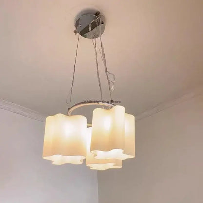 A modern ceiling light with three frosted cloud glass led shades and a polished chrome frame for bedroom decorbites cloud glass