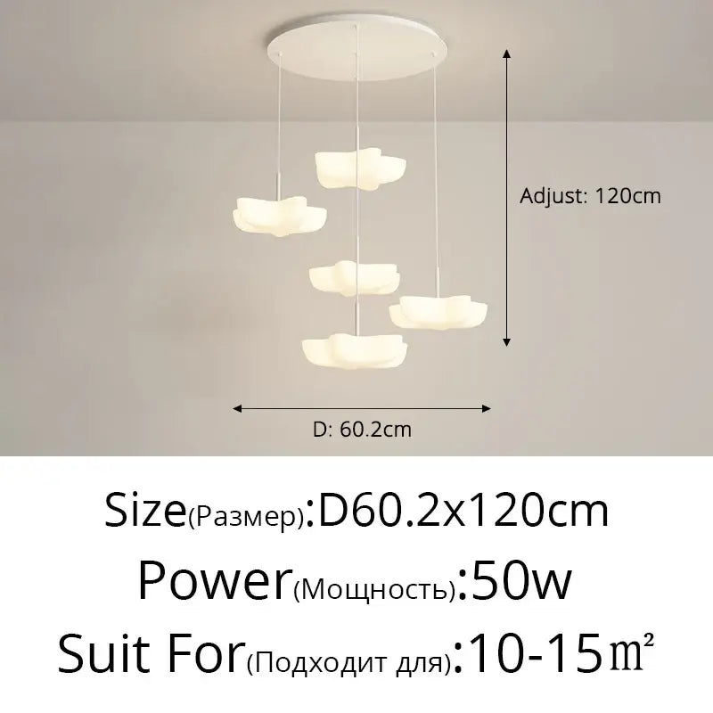 Modern cloud white floating pendant light with minimalist design for dining room by decorbites pendant light