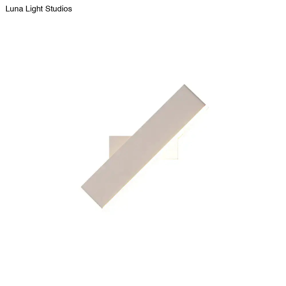 Minimalist coffee white rectangular sconce with modern design and maximum bulb wattage for bedroom wall lighting