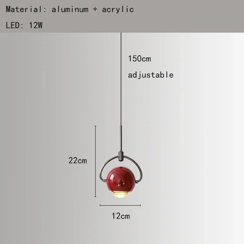 Modern Colorful Aluminum Mini Pendant Light