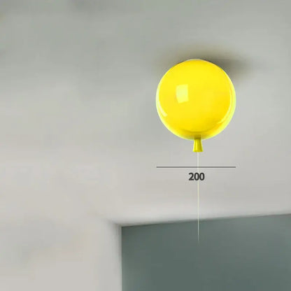 Glossy yellow balloon acrylic ceiling light fixture 200mm diameter modern colorful ceiling light for kids bedroom