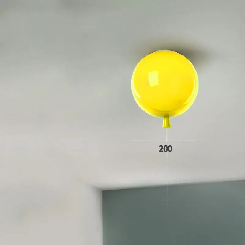 Glossy yellow balloon acrylic ceiling light fixture 200mm diameter modern colorful ceiling light for kids bedroom