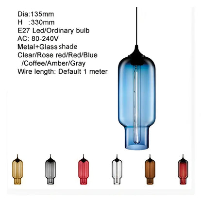 Blue glass bowl pendant light with sleek elongated design and metal top for modern kitchen dining pendant lights decorbites glass bowl