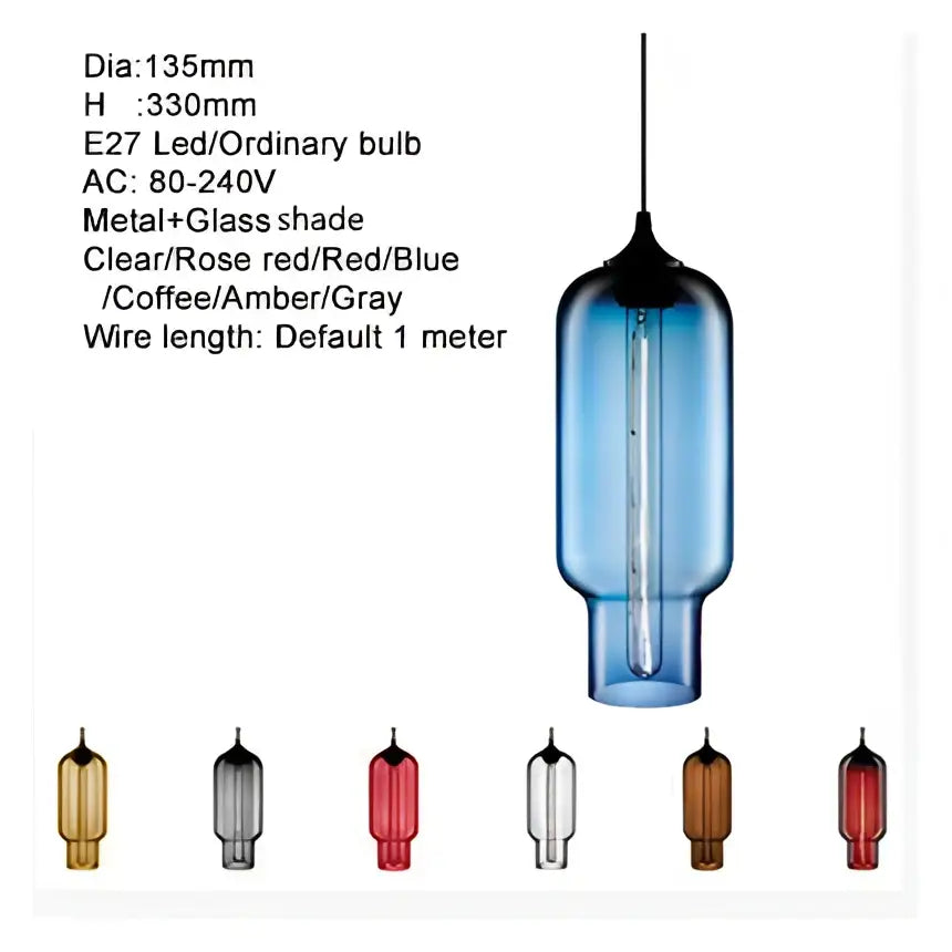 Blue glass bowl pendant light with sleek elongated design and metal top for modern kitchen dining pendant lights decorbites glass bowl