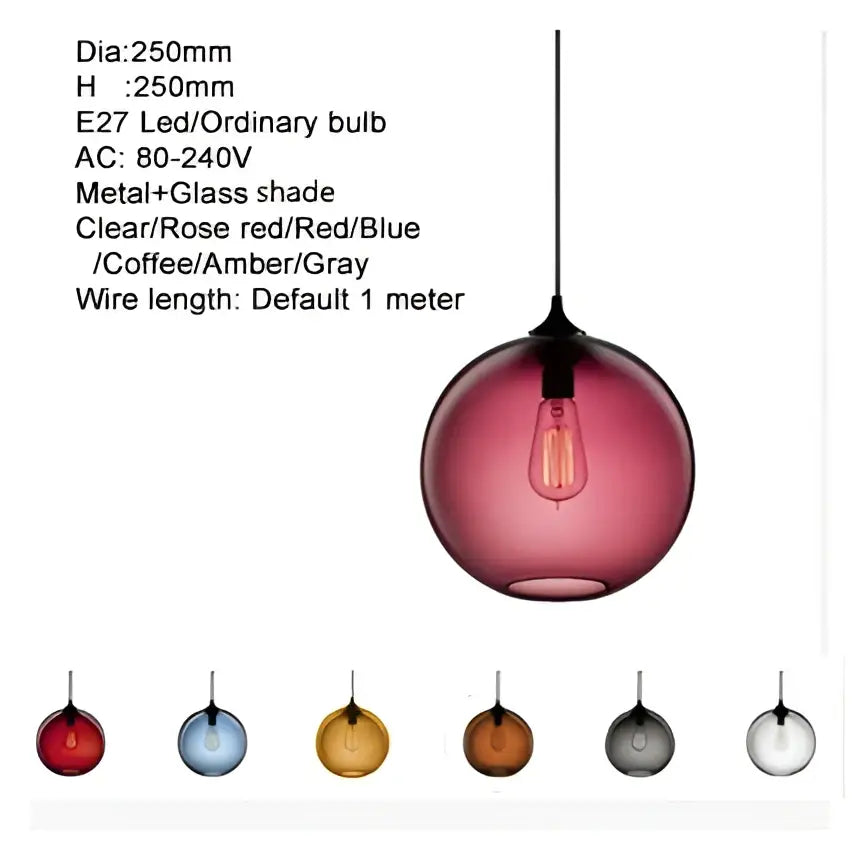 Modern colorful glass bowl pendant light with translucent pink shade and black metal fixture for kitchen decorbites glass bowl