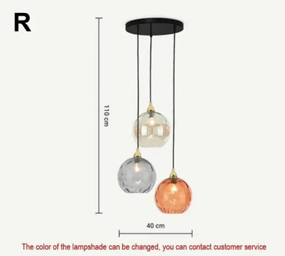 Modern Colorful Glass Pendant Light in Polished Chrome - Decorbites