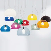 Modern colorful translucent dome pendant lamp with decorbites colorful design as hanging light for dining room decor