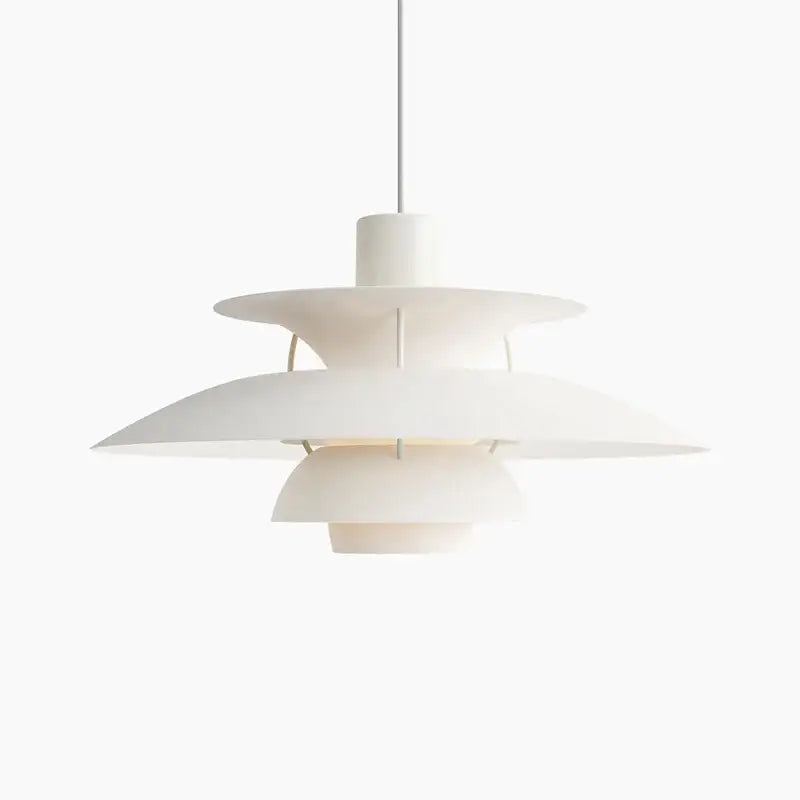 White layered pendant light with sleek modern design from decorbites colorful umbrella led pendant light collection