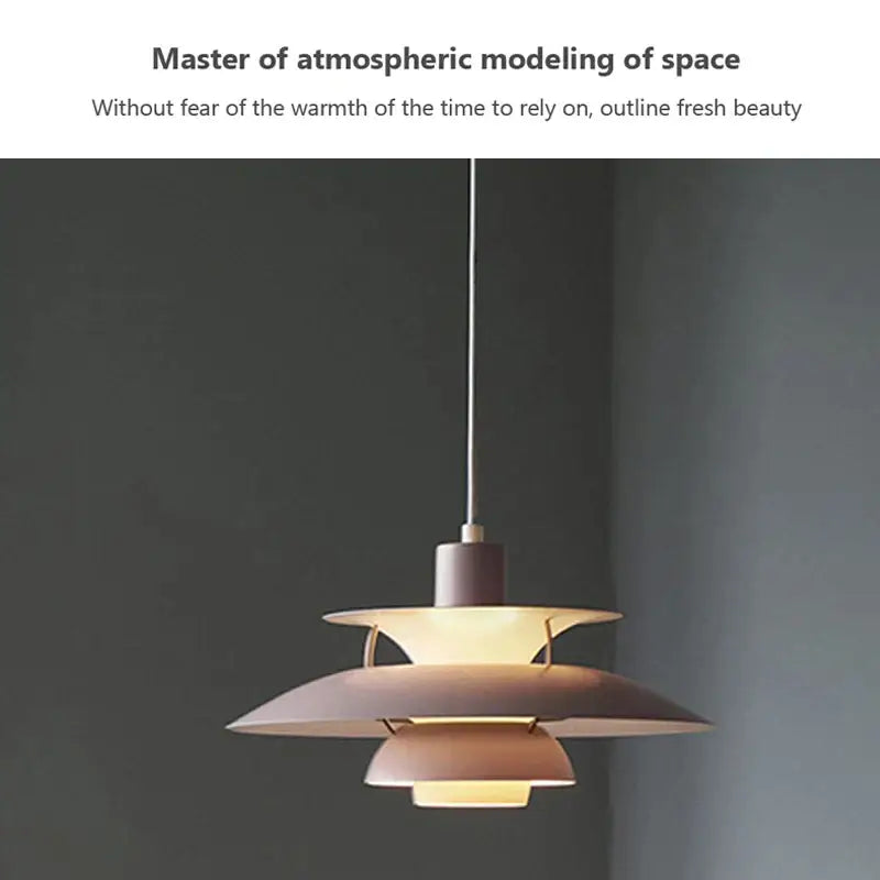 Warm-toned decorbites colorful umbrella pendant light with layered metallic finish for modern dining room decor