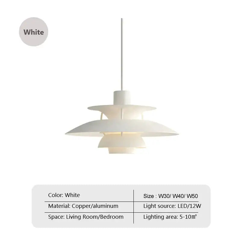 Modern colorful umbrella pendant light with white layered shade and sleek copper aluminum frame for dining room decorbites colorful umbrella pendant