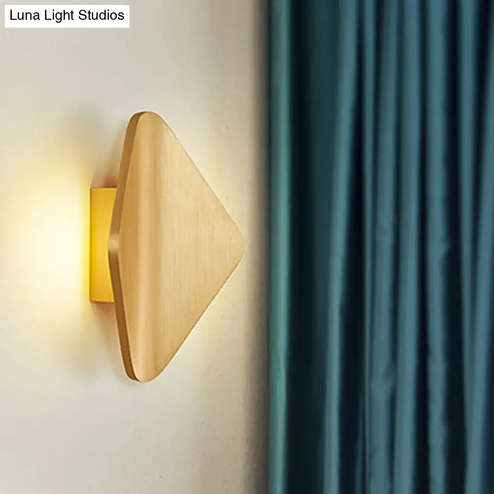 DecorBites™ DecorBites™ Modern Concave Metal Wall Sconce with LED in Black/Gold/Coffee for Living Room