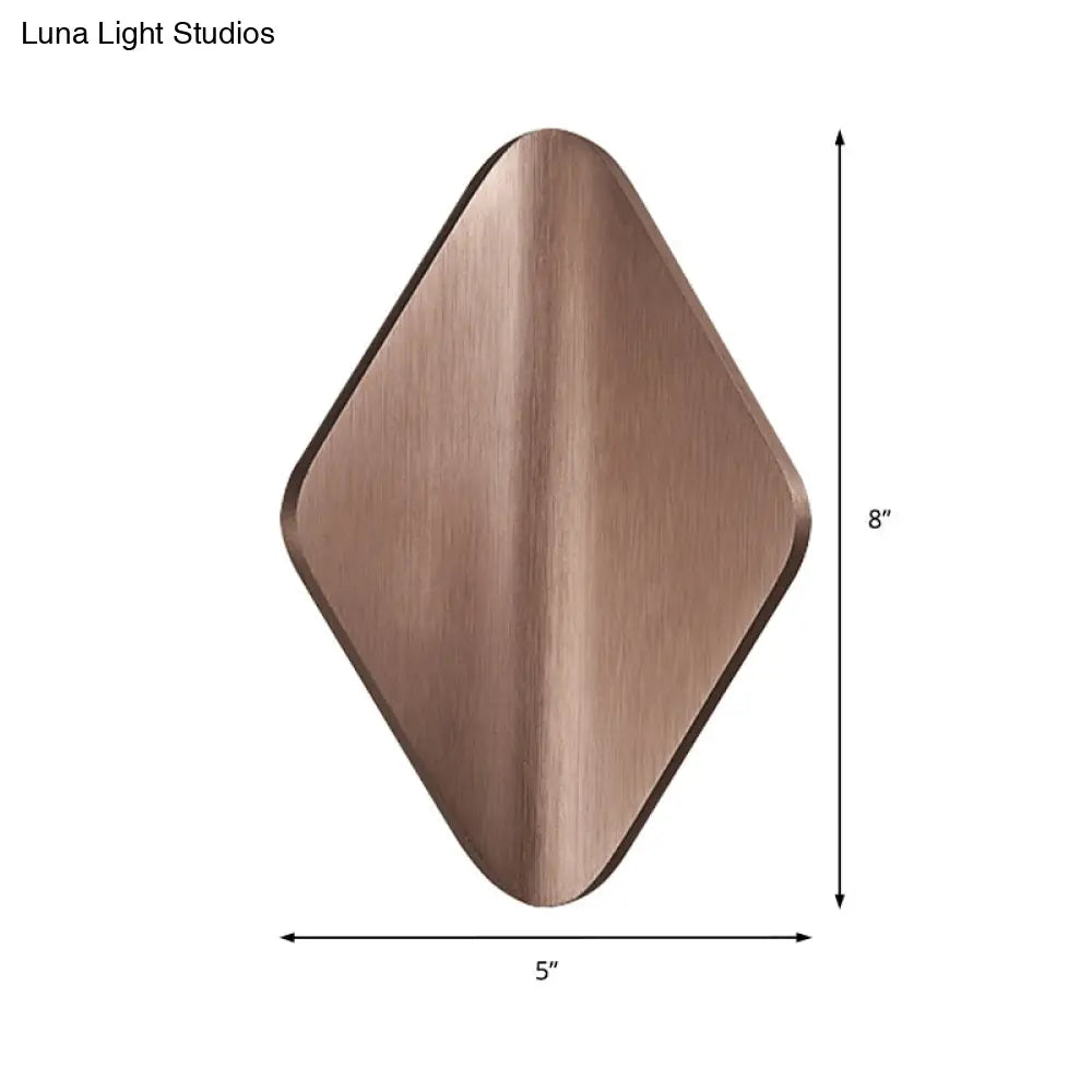 DecorBites™ DecorBites™ Modern Concave Metal Wall Sconce with LED in Black/Gold/Coffee for Living Room