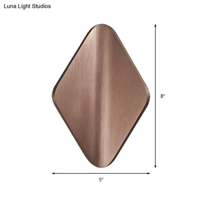 DecorBites™ DecorBites™ Modern Concave Metal Wall Sconce with LED in Black/Gold/Coffee for Living Room