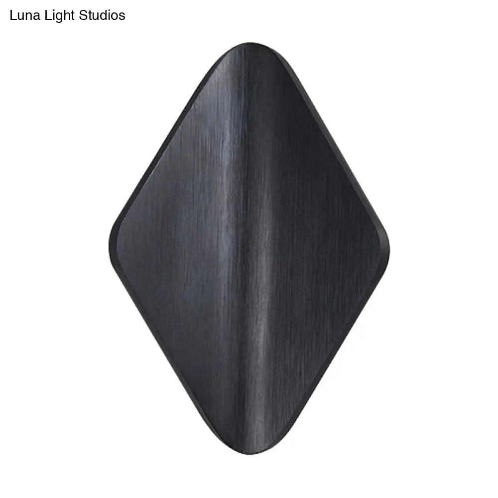 DecorBites™ DecorBites™ Modern Concave Metal Wall Sconce with LED in Black/Gold/Coffee for Living Room