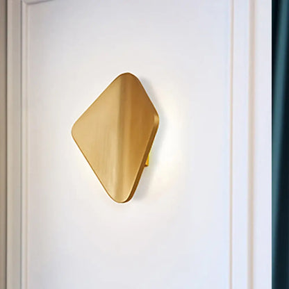 DecorBites™ DecorBites™ Modern Concave Metal Wall Sconce with LED in Black/Gold/Coffee for Living Room