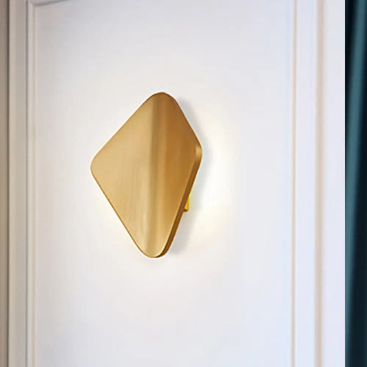 DecorBites™ DecorBites™ Modern Concave Metal Wall Sconce with LED in Black/Gold/Coffee for Living Room