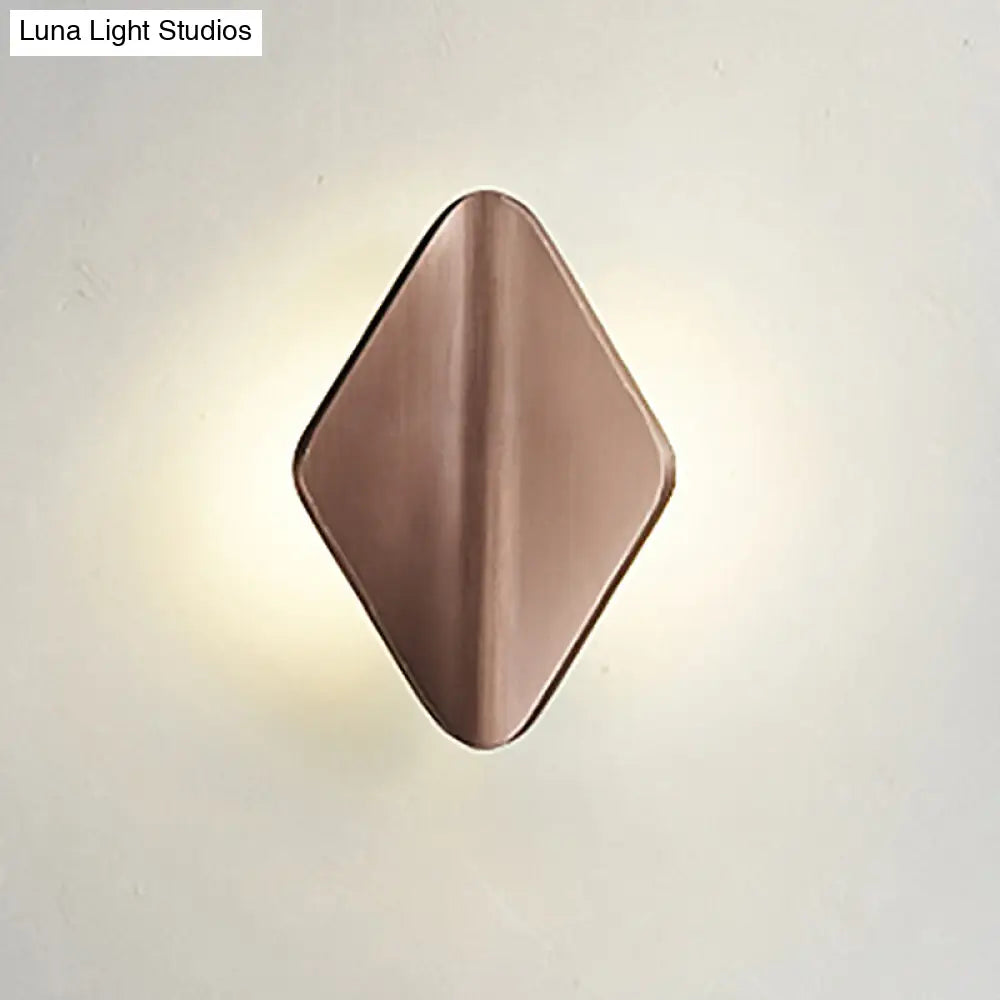 DecorBites™ DecorBites™ Modern Concave Metal Wall Sconce with LED in Black/Gold/Coffee for Living Room