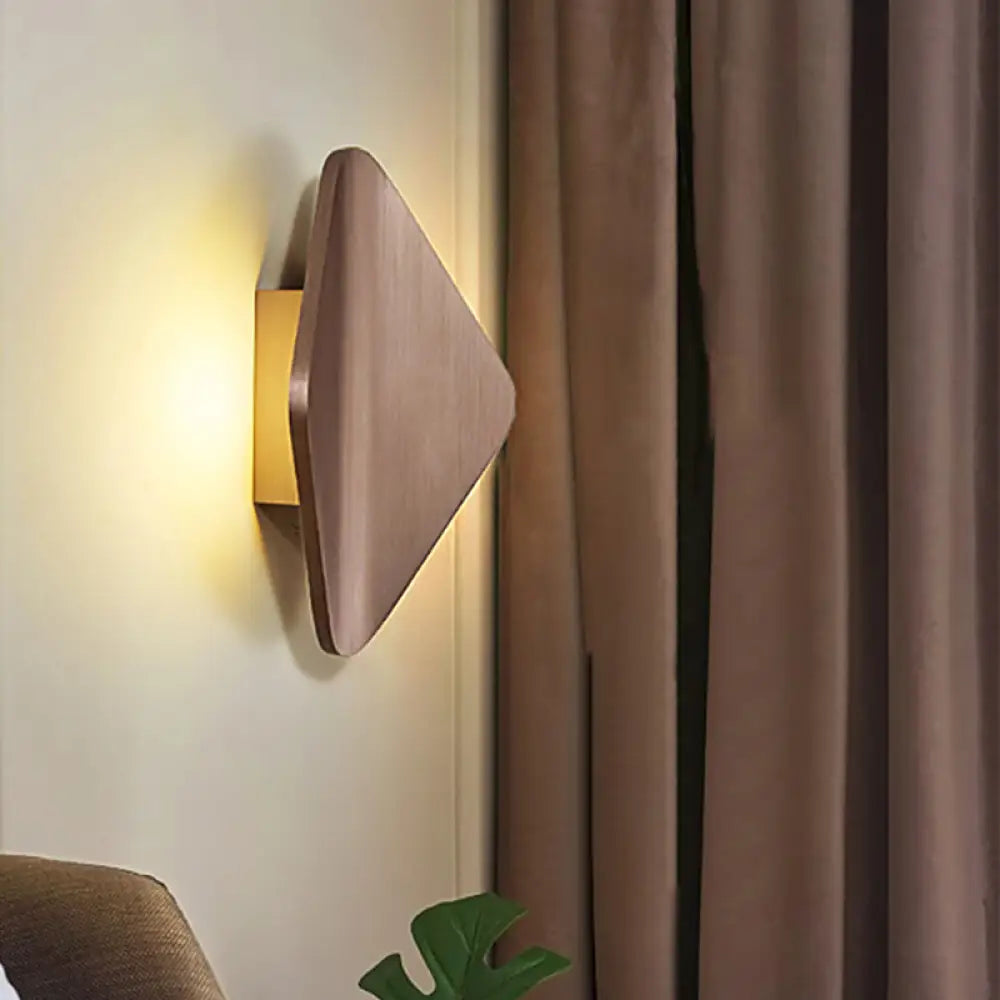 DecorBites™ DecorBites™ Modern Concave Metal Wall Sconce with LED in Black/Gold/Coffee for Living Room