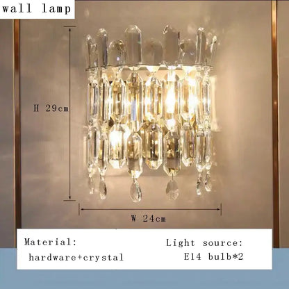 Modern cone crystal ceiling chandelier featuring a sleek metallic frame with cascading clear crystal prisms for luxury decorbites cone crystal lighting
