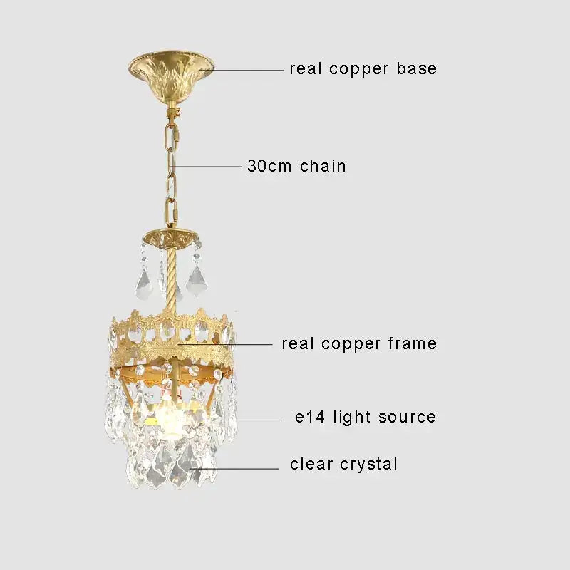 Modern copper crystal chandelier with golden copper frame and clear crystal droplets for living room decorbites copper crystal lighting