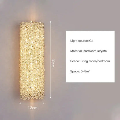Modern copper crystal wall sconce with a sparkling gold textured surface perfect for living room decorbites crystal wall lighting