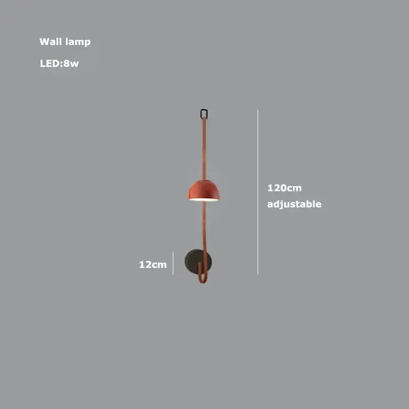 Modern copper pendant light with adjustable design and 8w led bulb for living room decorbites led belt chandelier