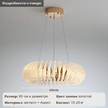 Gold-toned modern coral flower crystal chandelier with layered metal and acrylic design for dining room decorbites coral flower
