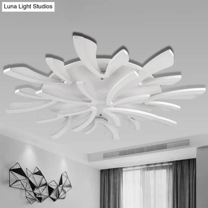 DecorBites™ DecorBites™ Modern Coral Semi Flush Mount Ceiling Light - 3/5/12-Head Acrylic Flushmount in Warm/White Light