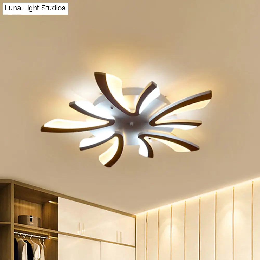 DecorBites™ DecorBites™ Modern Coral Semi Flush Mount Ceiling Light - 3/5/12-Head Acrylic Flushmount in Warm/White Light