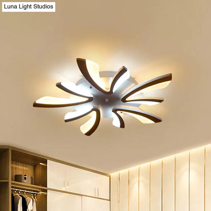DecorBites™ DecorBites™ Modern Coral Semi Flush Mount Ceiling Light - 3/5/12-Head Acrylic Flushmount in Warm/White Light