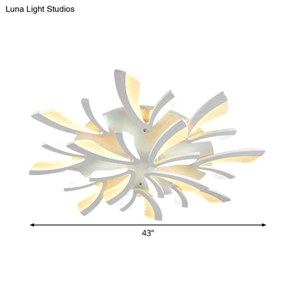 DecorBites™ DecorBites™ Modern Coral Semi Flush Mount Ceiling Light - 3/5/12-Head Acrylic Flushmount in Warm/White Light