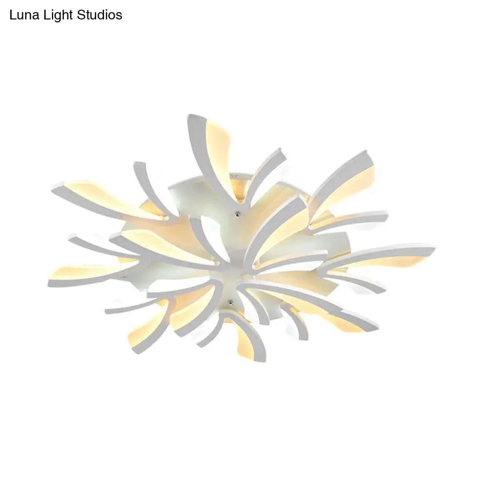 DecorBites™ DecorBites™ Modern Coral Semi Flush Mount Ceiling Light - 3/5/12-Head Acrylic Flushmount in Warm/White Light