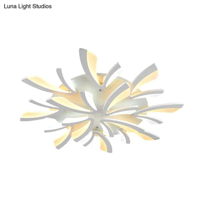 DecorBites™ DecorBites™ Modern Coral Semi Flush Mount Ceiling Light - 3/5/12-Head Acrylic Flushmount in Warm/White Light