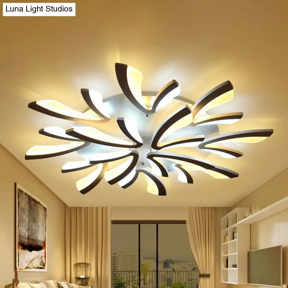 DecorBites™ DecorBites™ Modern Coral Semi Flush Mount Ceiling Light - 3/5/12-Head Acrylic Flushmount in Warm/White Light