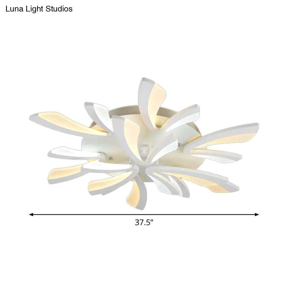 DecorBites™ DecorBites™ Modern Coral Semi Flush Mount Ceiling Light - 3/5/12-Head Acrylic Flushmount in Warm/White Light