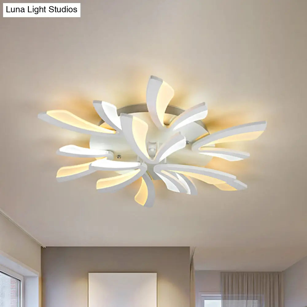 DecorBites™ DecorBites™ Modern Coral Semi Flush Mount Ceiling Light - 3/5/12-Head Acrylic Flushmount in Warm/White Light